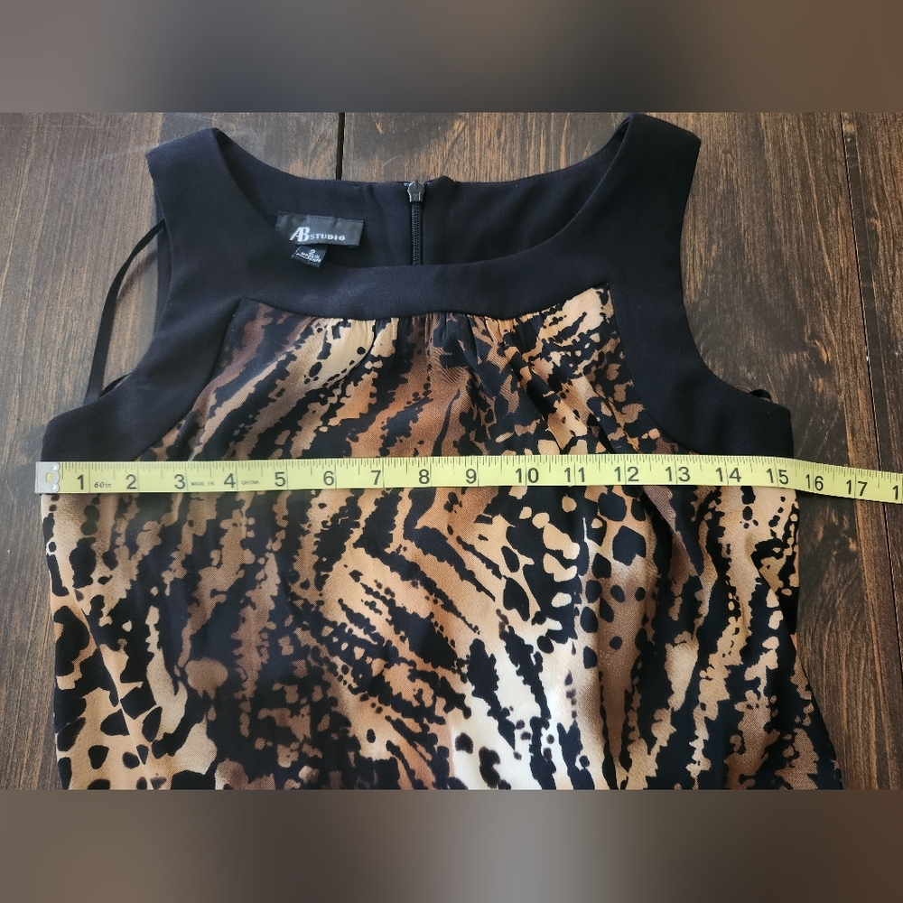 AB Studio Dress cheetah print dress Size 2.  NWT - Picture 10 of 11